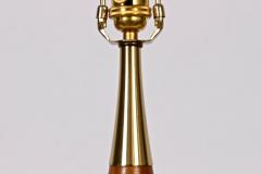 Tony Paul Tall Tony Paul for Westwood Industries Turned Walnut and Brass Table Lamp - 1593817