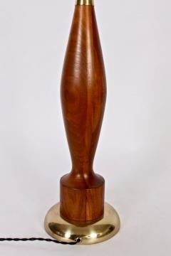 Tony Paul Tall Tony Paul for Westwood Industries Turned Walnut and Brass Table Lamp - 1593842