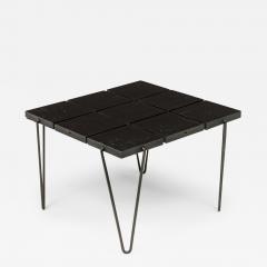 Tony Paul Tony Paul American Square Segmented Black Square Wire Frame End Side Table - 3179066