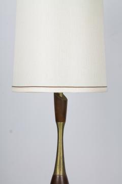 Tony Paul Tony Paul Brass and Walnut Table Lamp - 294276