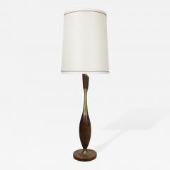 Tony Paul Tony Paul Brass and Walnut Table Lamp - 295047