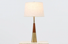 Tony Paul Tony Paul Cone Shape Brass Walnut Table Lamp for Westwood Industries - 2658442