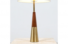 Tony Paul Tony Paul Cone Shape Brass Walnut Table Lamp for Westwood Industries - 2658445