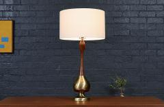 Tony Paul Tony Paul Sculpted Brass Walnut Table Lamp by Westwood Industries - 4599141