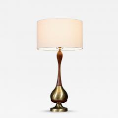 Tony Paul Tony Paul Sculpted Brass Walnut Table Lamp by Westwood Industries - 4603325