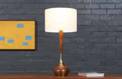 Tony Paul Tony Paul Sculpted Walnut Brass Table Lamp by Westwood Industries - 4570690