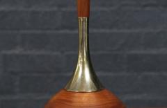 Tony Paul Tony Paul Sculpted Walnut Brass Table Lamp by Westwood Industries - 4570697