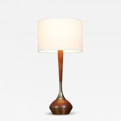 Tony Paul Tony Paul Sculpted Walnut Brass Table Lamp by Westwood Industries - 4575017