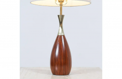 Tony Paul Tony Paul Sculpted Walnut Brass Table Lamp for Westwood Industries - 2765832