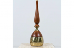 Tony Paul Tony Paul Sculpted Walnut Brass Table Lamps for Westwood Industries - 2648560