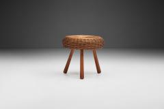 Tony Paul Tony Paul Tripod Wicker Stool America 1950s - 1933278