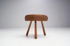 Tony Paul Tony Paul Tripod Wicker Stool America 1950s - 1933283