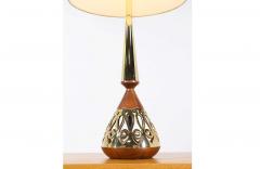 Tony Paul Tony Paul Walnut Brass Table Lamps for Westwood Industries - 2226613