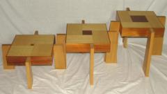 Toqapu Studio Rare Studio Nest of Three Incan Influenced Tables by Toqapu Studio circa 1985 - 569628