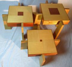Toqapu Studio Rare Studio Nest of Three Incan Influenced Tables by Toqapu Studio circa 1985 - 569629