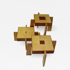 Toqapu Studio Rare Studio Nest of Three Incan Influenced Tables by Toqapu Studio circa 1985 - 612375