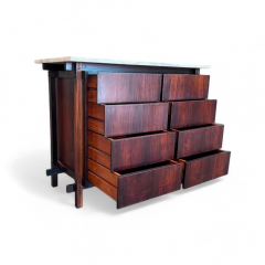 Tora Brasil Brazilian Modern Sideboard or Chest in Hardwood Marble by Tora c 1960s - 3962078