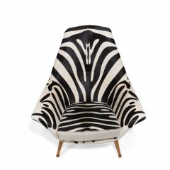 Torbjorn Afdal Danish Lounge Chair in Zebra Leather - 2416165