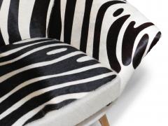 Torbjorn Afdal Danish Lounge Chair in Zebra Leather - 2416167