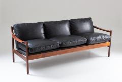 Torbjorn Afdal Midcentury Scandinavian Sofa in Leather and Rosewood by Torbj rn Afdal - 1690119