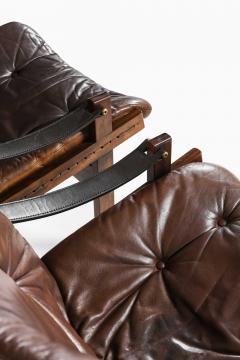 Torbjorn Afdal Pair of Torbj rn Afdal Leather Easy Chairs by Bruksbo 1962 - 4596309