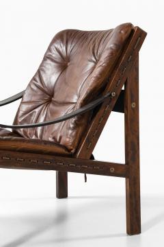 Torbjorn Afdal Pair of Torbj rn Afdal Leather Easy Chairs by Bruksbo 1962 - 4596313