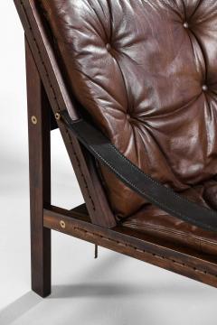 Torbjorn Afdal Pair of Torbj rn Afdal Leather Easy Chairs by Bruksbo 1962 - 4596316