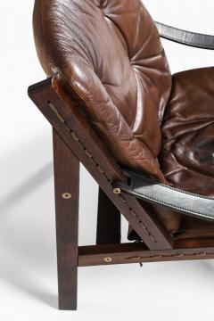 Torbjorn Afdal Pair of Torbj rn Afdal Leather Easy Chairs by Bruksbo 1962 - 4596331