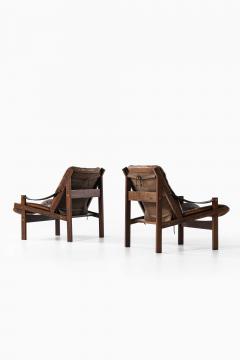Torbjorn Afdal Pair of Torbj rn Afdal Leather Easy Chairs by Bruksbo 1962 - 4596388