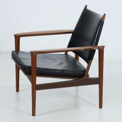 Torbjorn Afdal Rare Broadway Teak Leather Armchair Designed by Torbjorn Afdahl - 2132297