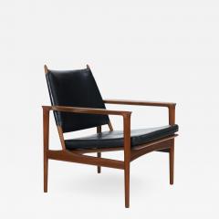 Torbjorn Afdal Rare Broadway Teak Leather Armchair Designed by Torbjorn Afdahl - 2133360