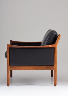 Torbjorn Afdal Scandinavian Midcentury Leather and Rosewood Lounge Chairs by Torbj rn Afdal - 1690137