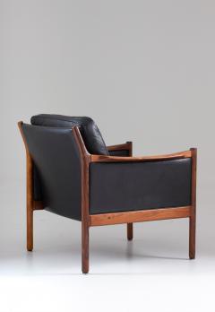 Torbjorn Afdal Scandinavian Midcentury Leather and Rosewood Lounge Chairs by Torbj rn Afdal - 1690138