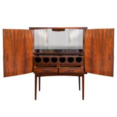 Torbjorn Afdal Spectacular Norwegian Illuminating Bar Cabinet in Rosewood 1950s signed  - 2417705