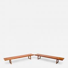 Torbjorn Afdal Torbj rn Afdal for Bruksbo Scandinavian Krobo Wooden Plank Benches - 2788670