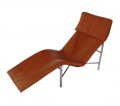 Tord Bjorklund Midcentury Danish Modern Brown Leather Chaise Lounge Chair by Tord Bj rklund - 1968973