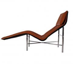 Tord Bjorklund Midcentury Danish Modern Brown Leather Chaise Lounge Chair by Tord Bj rklund - 1968975