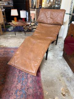 Tord Bjorklund Tord Bj rklund Brown Leather Chaise Lounge 1970 - 4606783