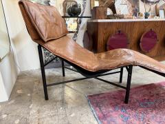 Tord Bjorklund Tord Bj rklund Brown Leather Chaise Lounge 1970 - 4606788