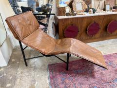 Tord Bjorklund Tord Bj rklund Brown Leather Chaise Lounge 1970 - 4606789