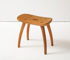 Torsten Claesson Torsten Claeson Hand Made Swedish Curved Stool c 1960s - 3945411