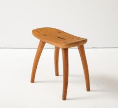 Torsten Claesson Torsten Claeson Hand Made Swedish Curved Stool c 1960s - 3945414