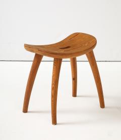 Torsten Claesson Torsten Claeson Hand Made Swedish Curved Stool c 1960s - 3945415