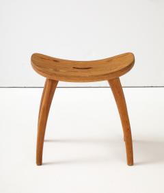 Torsten Claesson Torsten Claeson Hand Made Swedish Curved Stool c 1960s - 3945417