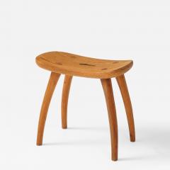 Torsten Claesson Torsten Claeson Hand Made Swedish Curved Stool c 1960s - 3948015