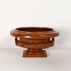 Tortoiseshell Glazed Terracotta Planter circa 1950 - 2857798