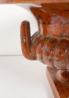 Tortoiseshell Glazed Terracotta Planter circa 1950 - 2857806