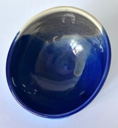 Toshiko Takaezu Ceramic Tea Bowl with Brilliant Blue Glaze by Toshiko Takaezu - 3907087