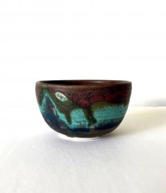 Toshiko Takaezu Ceramic Tea Bowl with Brilliant Glaze by Toshiko Takaezu - 3077437