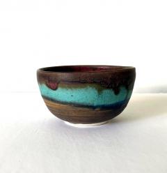 Toshiko Takaezu Ceramic Tea Bowl with Brilliant Glaze by Toshiko Takaezu - 3077438